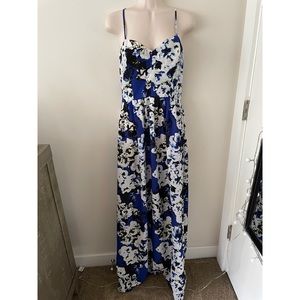 Blue Floral Parker Maxi Dress